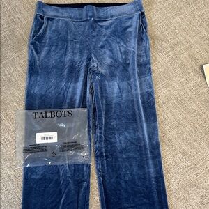 Talbots Rich Blue Velour Trousers
